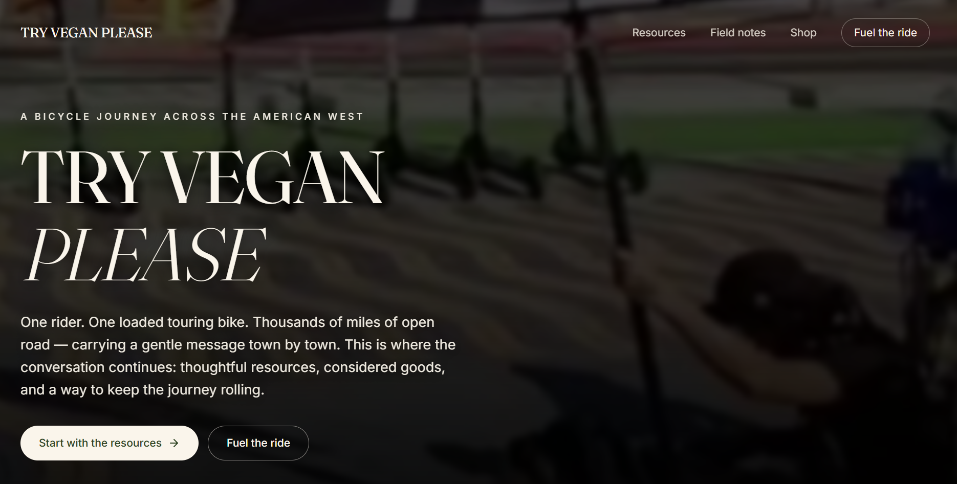 Try Vegan Please website screenshot